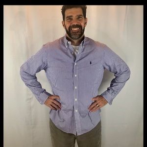Ralph Lauren Pin Striped Button Down Dress Shirt